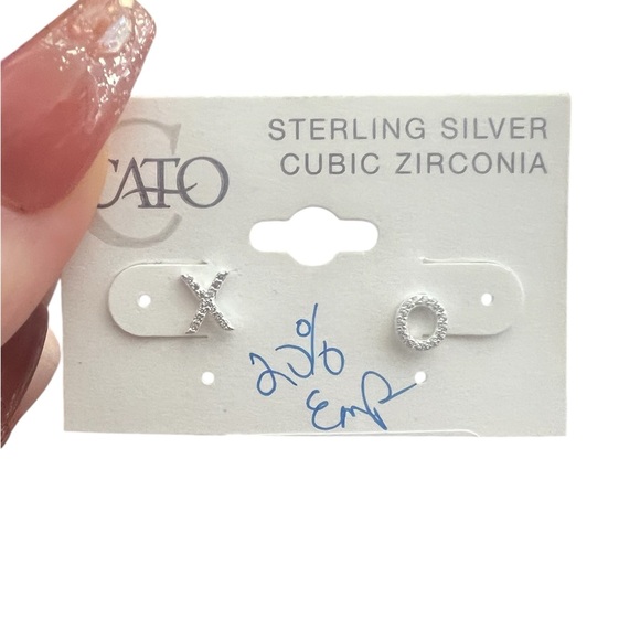 2/$30 Cato Sterling Silver XO Earrings - Picture 1 of 1